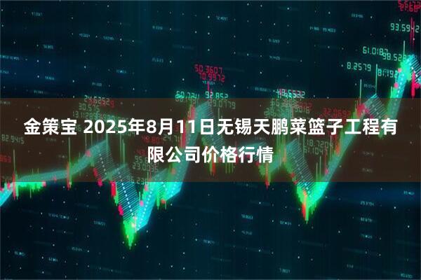 金策宝 2025年8月11日无锡天鹏菜篮子工程有限公司价格行情