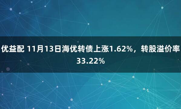 优益配 11月13日海优转债上涨1.62%,转股溢价率33.22%