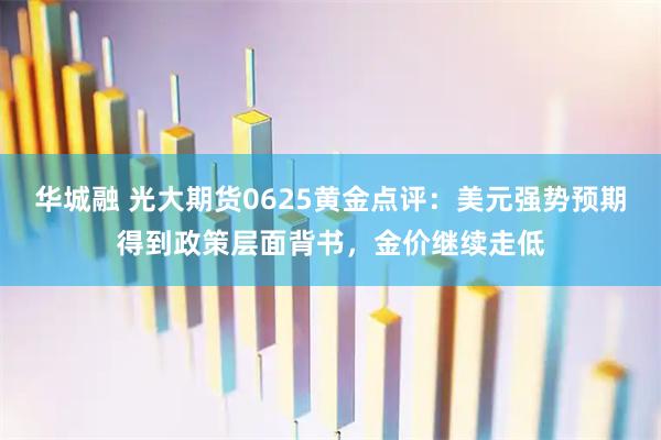 华城融 光大期货0625黄金点评：美元强势预期得到政策层面背书，金价继续走低